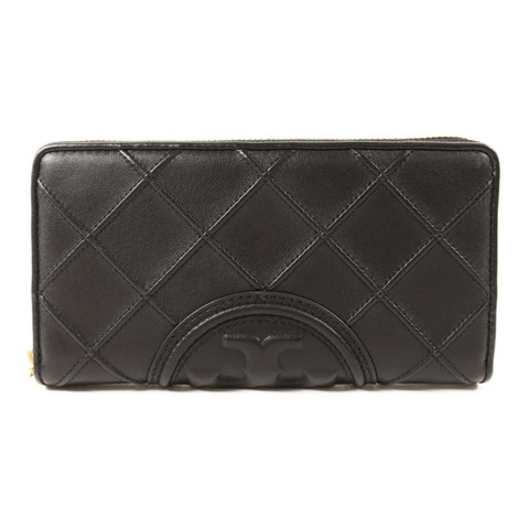 Tory Burch 牛皮皮革Long Round Wallet金扣長錢包