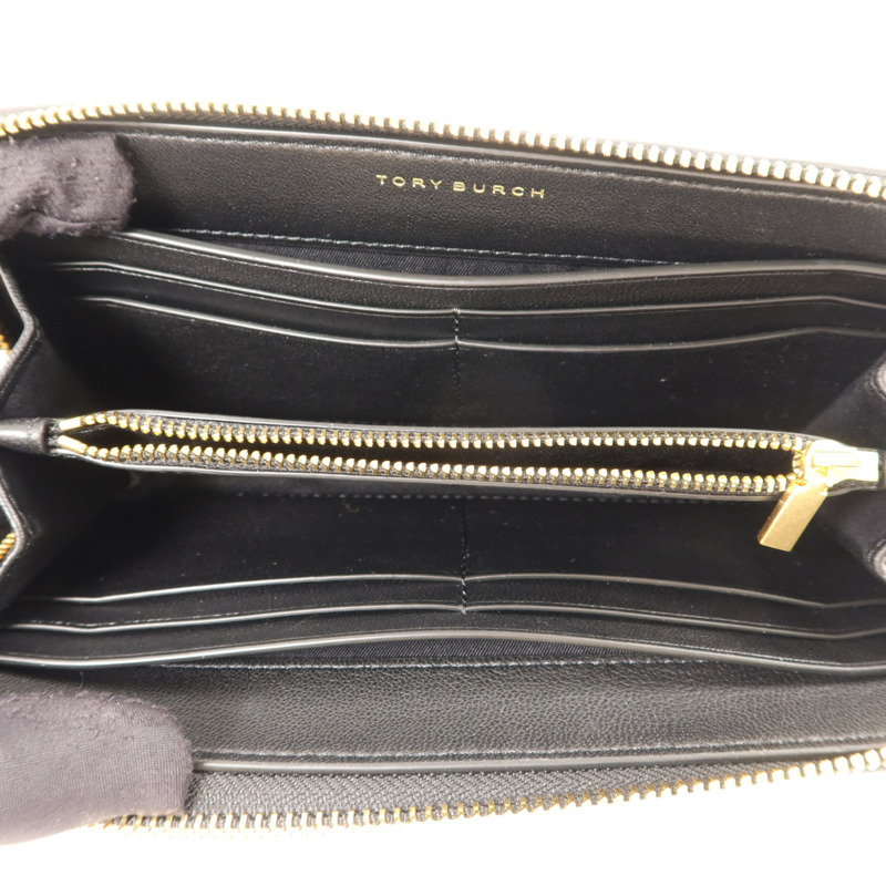 Tory Burch 牛皮皮革Long Round Wallet金扣長錢包-4