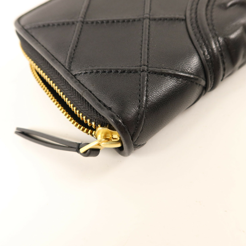 Tory Burch 牛皮皮革Long Round Wallet金扣長錢包-11