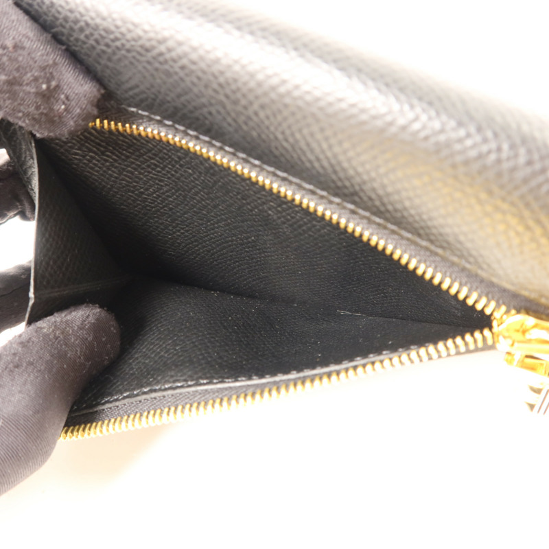 HERMES Epsom皮革Kelly Pocket Wallet金扣錢包Noir-5