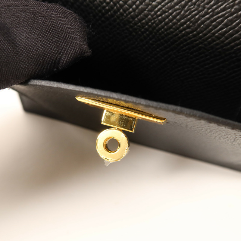HERMES Epsom皮革Kelly Pocket Wallet金扣錢包Noir-8