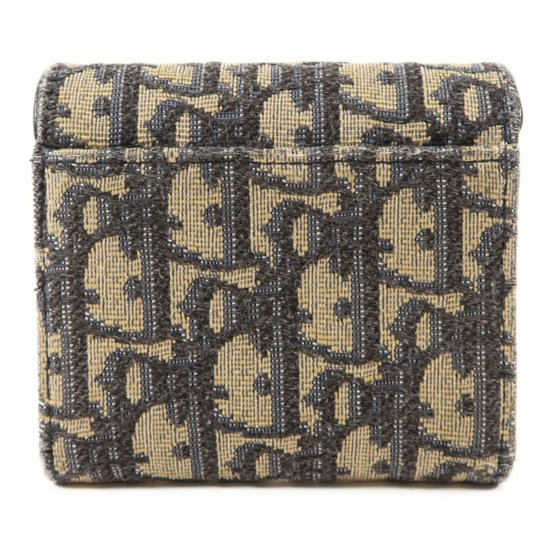 Dior 帆布Saddle Wallet金扣錢包-1