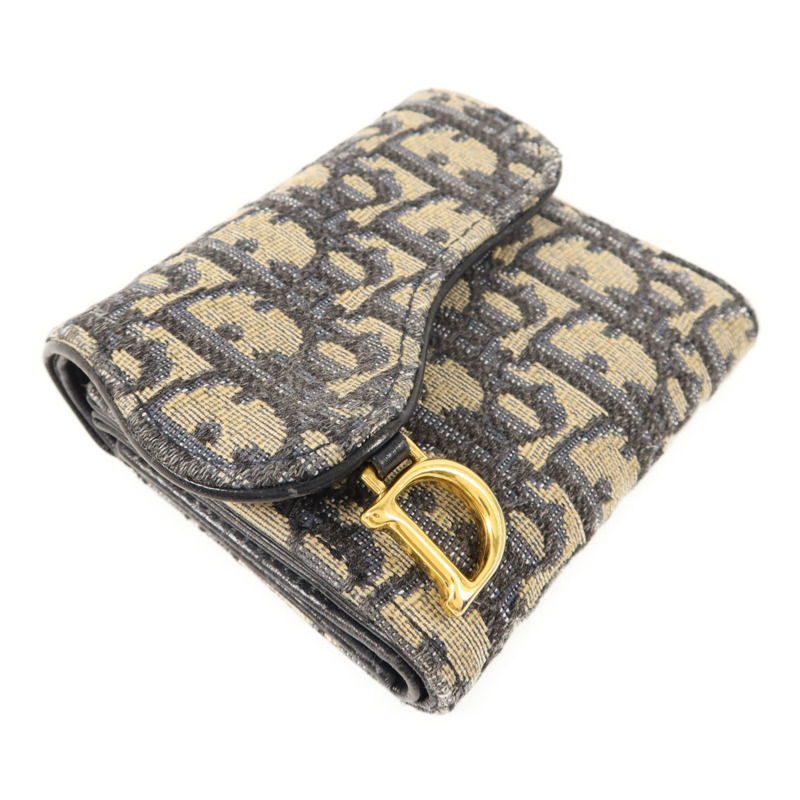Dior 帆布Saddle Wallet金扣錢包-2