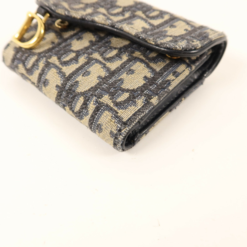 Dior 帆布Saddle Wallet金扣錢包-11