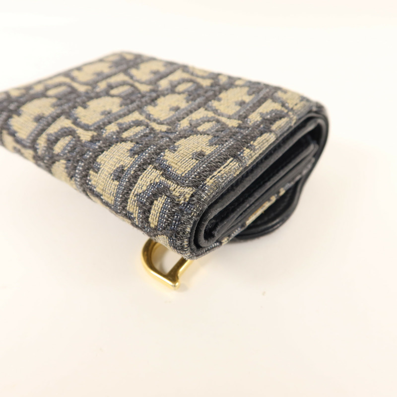 Dior 帆布Saddle Wallet金扣錢包-13