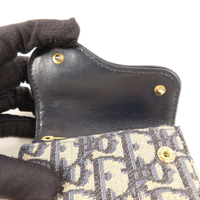 Dior 帆布Saddle Wallet金扣錢包-16