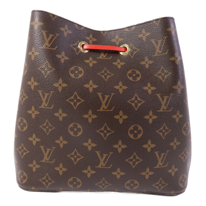 LOUIS VUITTON Monogram Neo Noe Bucket Bag金扣肩背袋Coquelicot-1