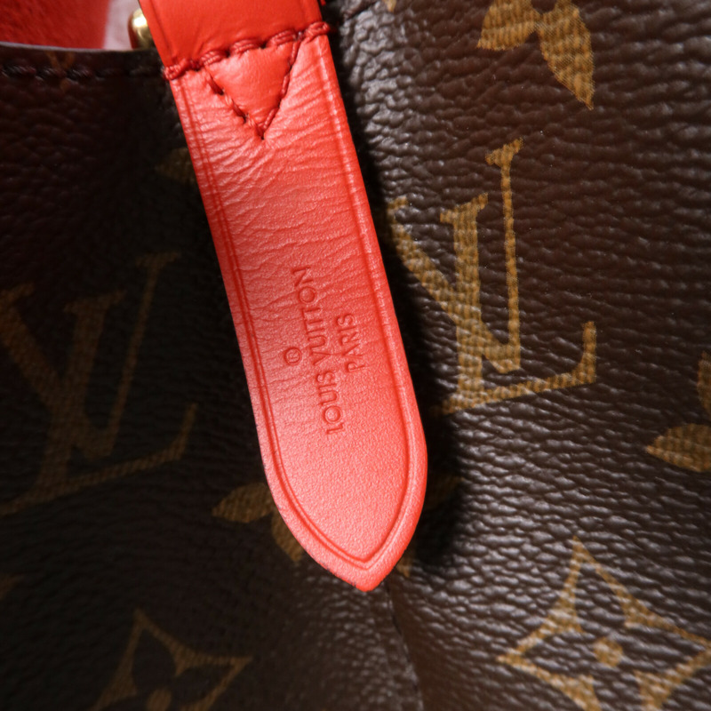 LOUIS VUITTON Monogram Neo Noe Bucket Bag金扣肩背袋Coquelicot-5