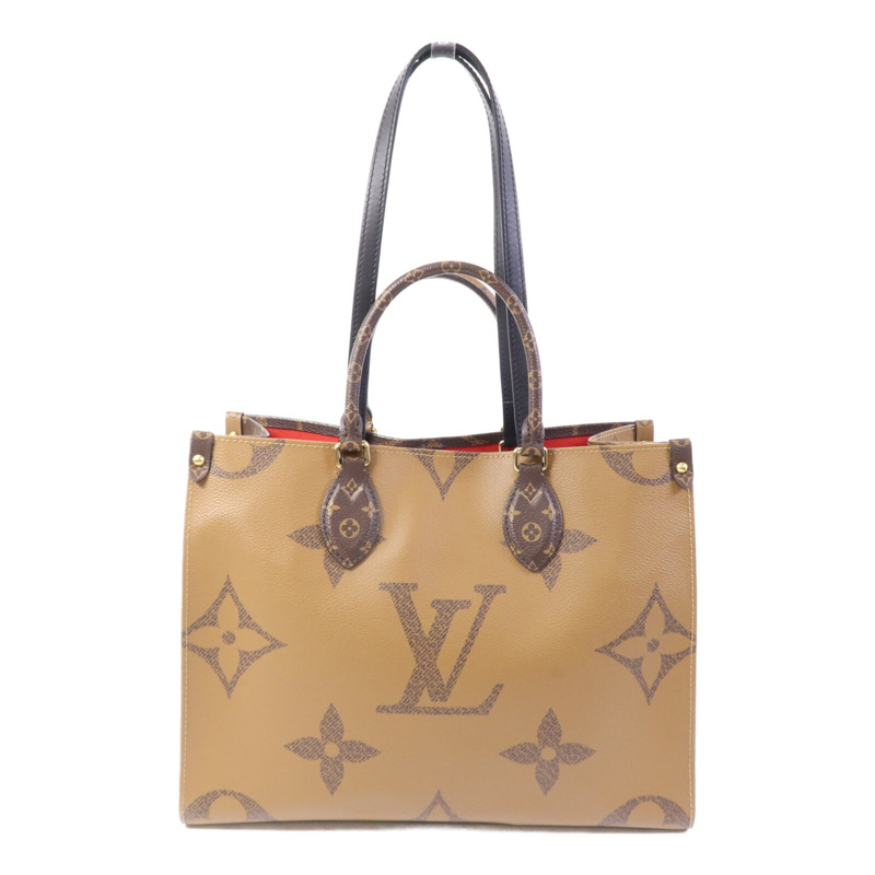 LOUIS VUITTON Monogram Giant On The Go MM金扣手挽肩背兩用袋-1