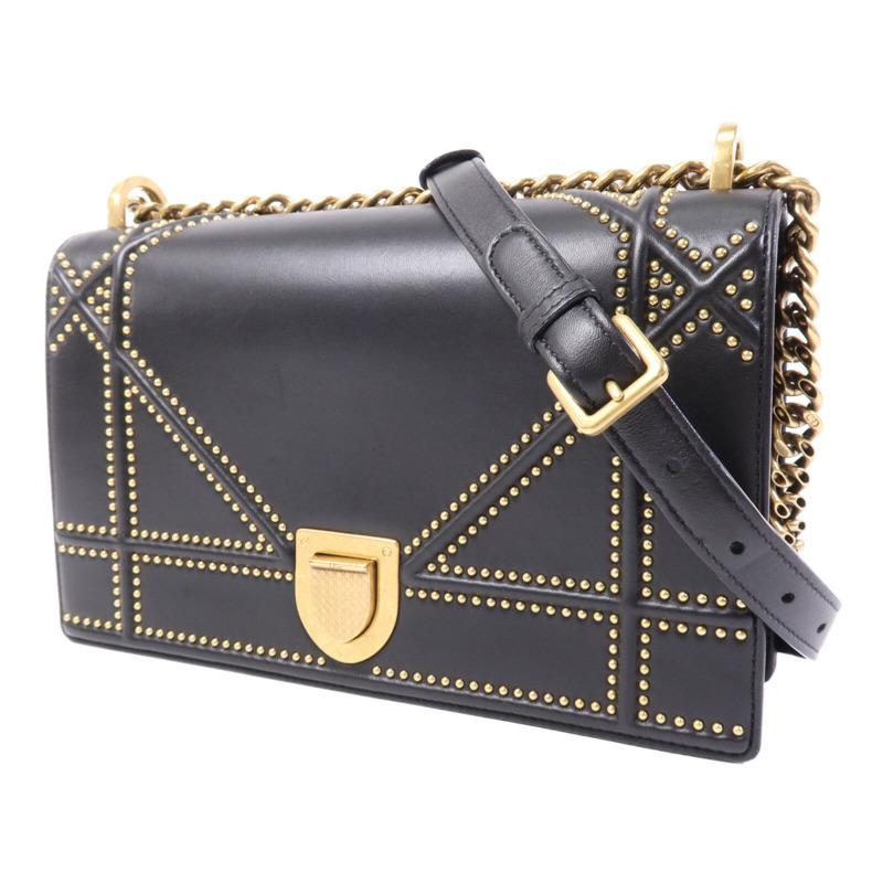 Dior 牛皮皮革Diorama金扣肩背袋-2