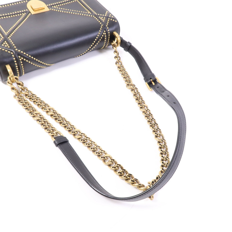 Dior 牛皮皮革Diorama金扣肩背袋-8