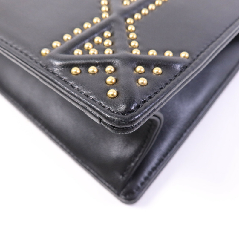 Dior 牛皮皮革Diorama金扣肩背袋-12