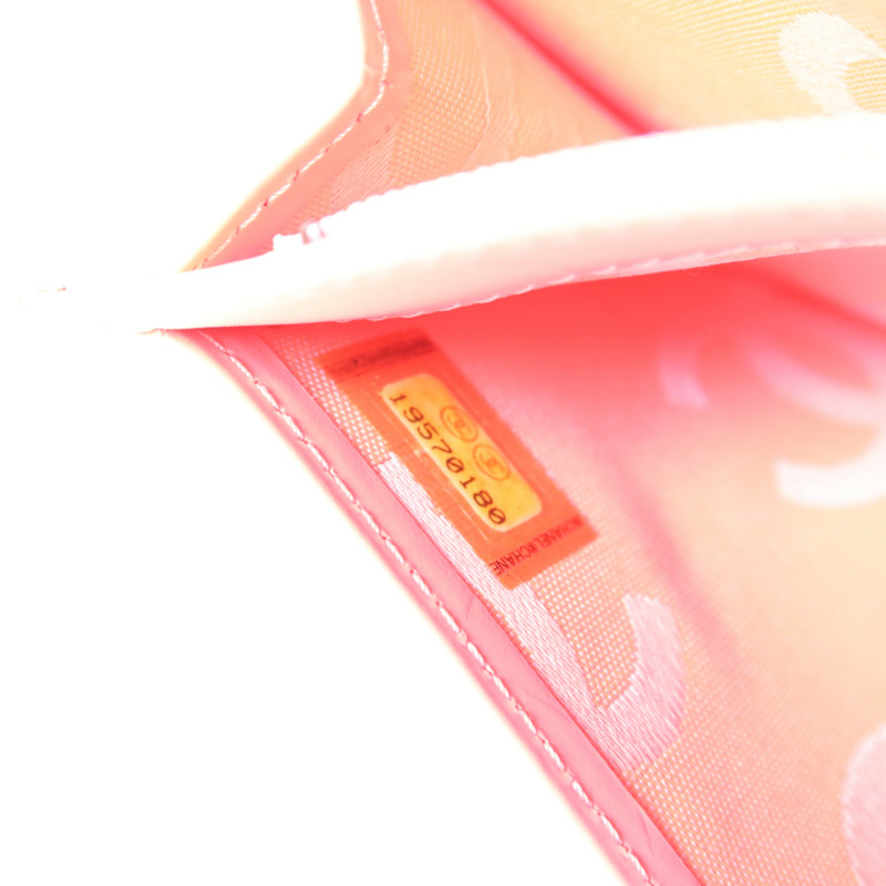 CHANEL 牛皮皮革Cambon Long Bifold Wallet銀扣長錢包-8