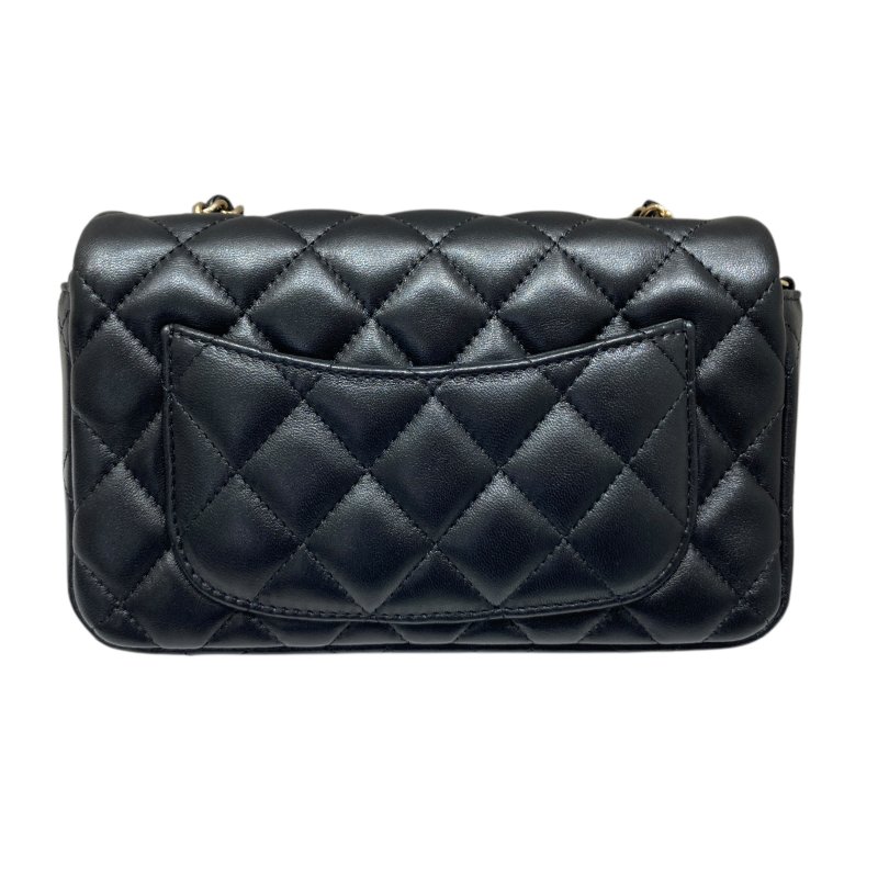 CHANEL 香奈兒 CLASSIC FLAP BAG 18 翻蓋側背包 羊皮 黑色 金釦-1