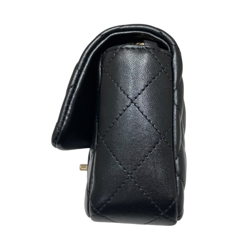 CHANEL 香奈兒 CLASSIC FLAP BAG 18 翻蓋側背包 羊皮 黑色 金釦-3