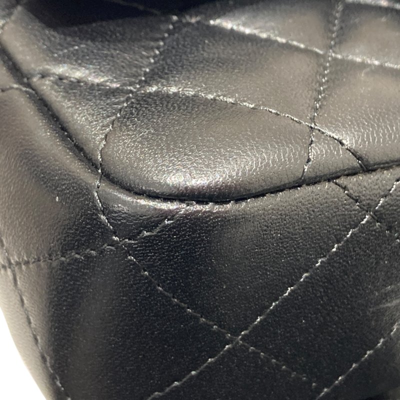 CHANEL 香奈兒 CLASSIC FLAP BAG 18 翻蓋側背包 羊皮 黑色 金釦-11