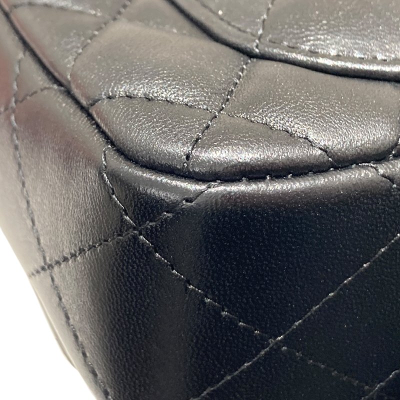 CHANEL 香奈兒 CLASSIC FLAP BAG 18 翻蓋側背包 羊皮 黑色 金釦-13