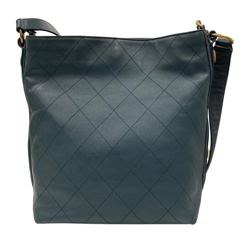 CHANEL 香奈兒 AS1460 HOBO 小型 皮革菱格紋 側背包 藍綠-1