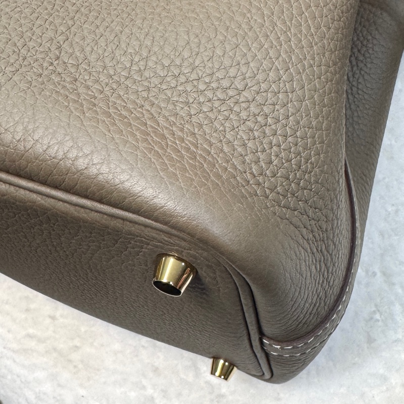 愛馬仕菜籃子Hermes Picotin18大象灰18 Etoupe 金釦T/C皮 #H056289 W刻-19