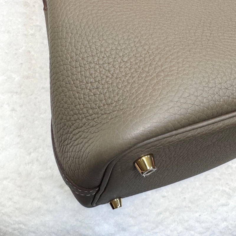 愛馬仕菜籃子Hermes Picotin18大象灰18 Etoupe 金釦T/C皮 #H056289 W刻-20