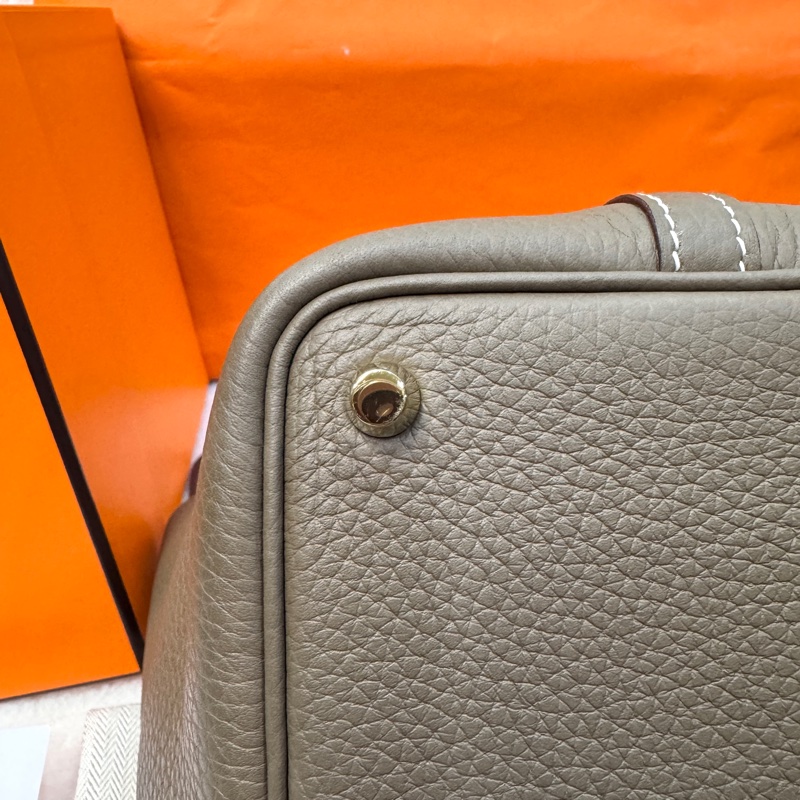 愛馬仕菜籃子Hermes Picotin18大象灰18 Etoupe 金釦T/C皮 #H056289 W刻-22