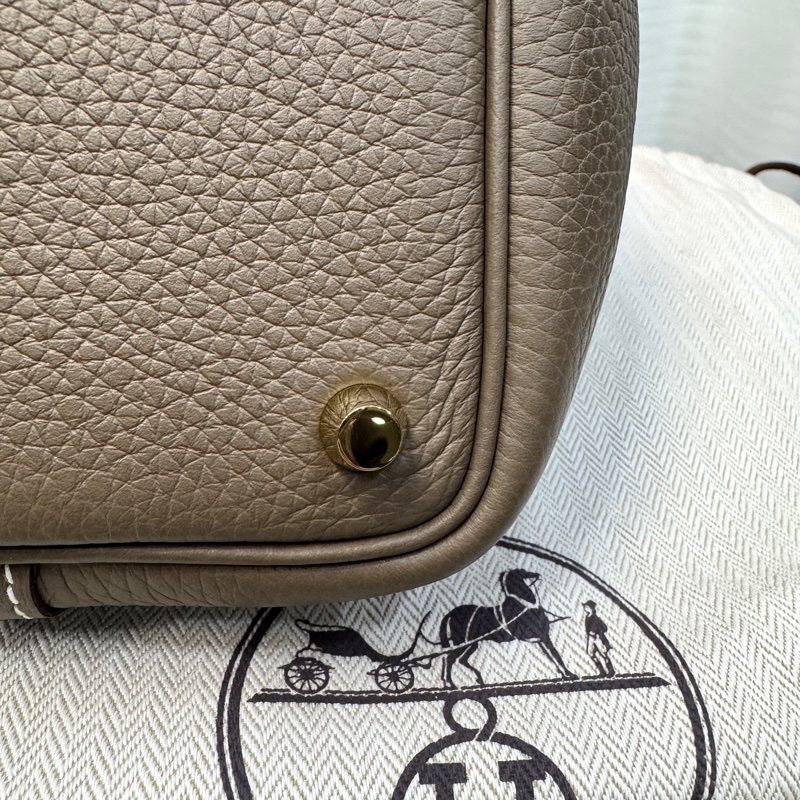 愛馬仕菜籃子Hermes Picotin18大象灰18 Etoupe 金釦T/C皮 #H056289 W刻-24