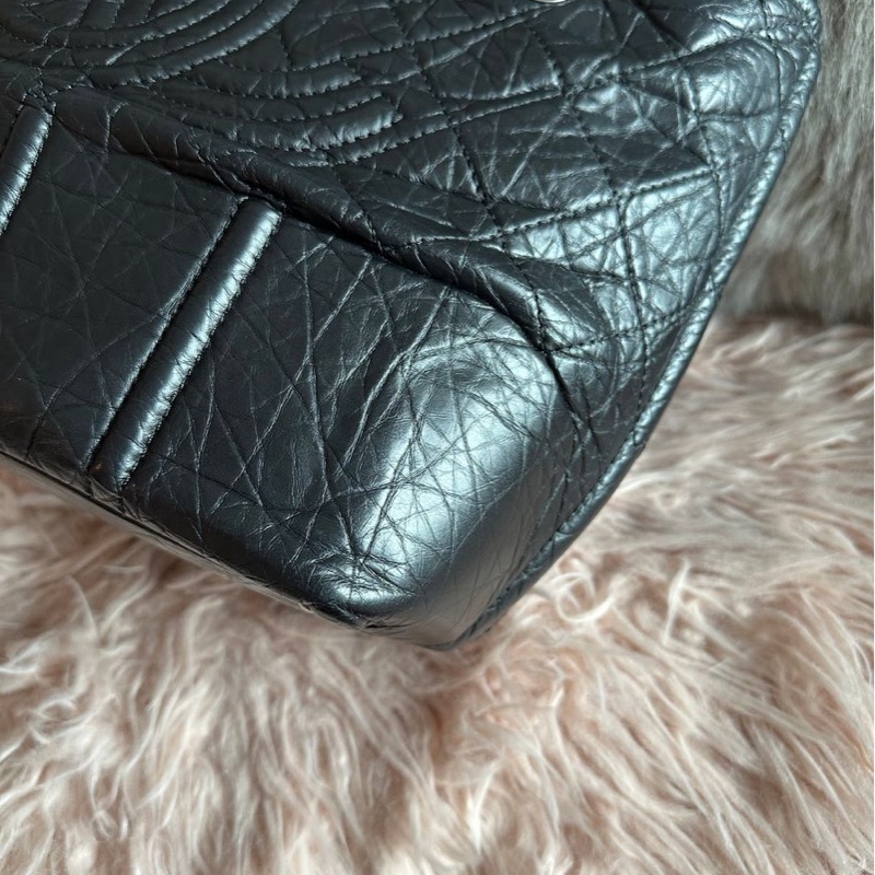 香奈兒黑色皮革鏈條托特包 多容量 鏈條包 肩背包 手提包 Chanel Paris-Moscow Black Calfskin Moscow Shopping small Tote chain bag-10