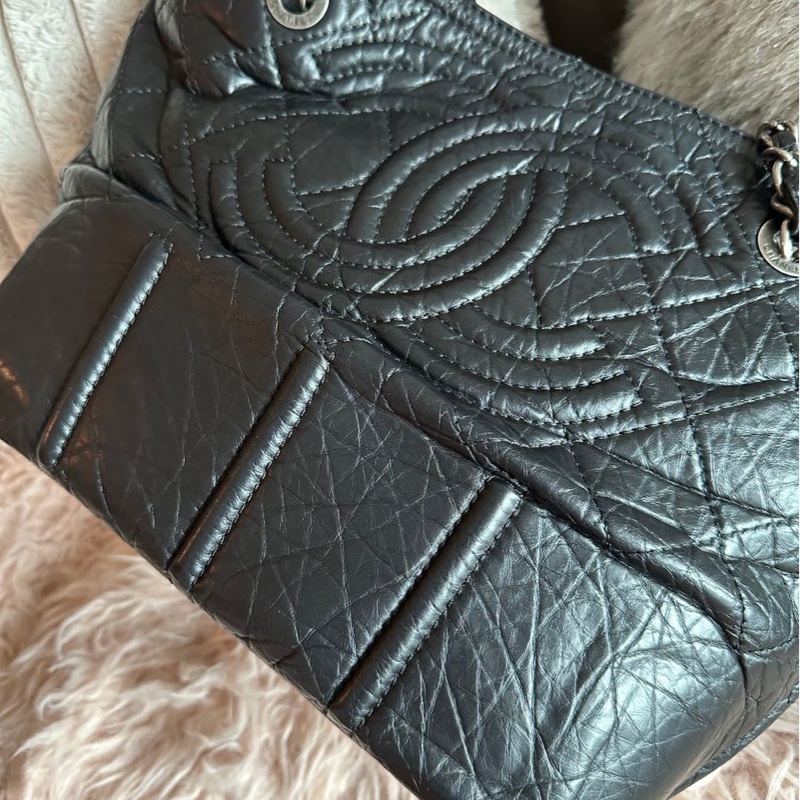 香奈兒黑色皮革鏈條托特包 多容量 鏈條包 肩背包 手提包 Chanel Paris-Moscow Black Calfskin Moscow Shopping small Tote chain bag-11