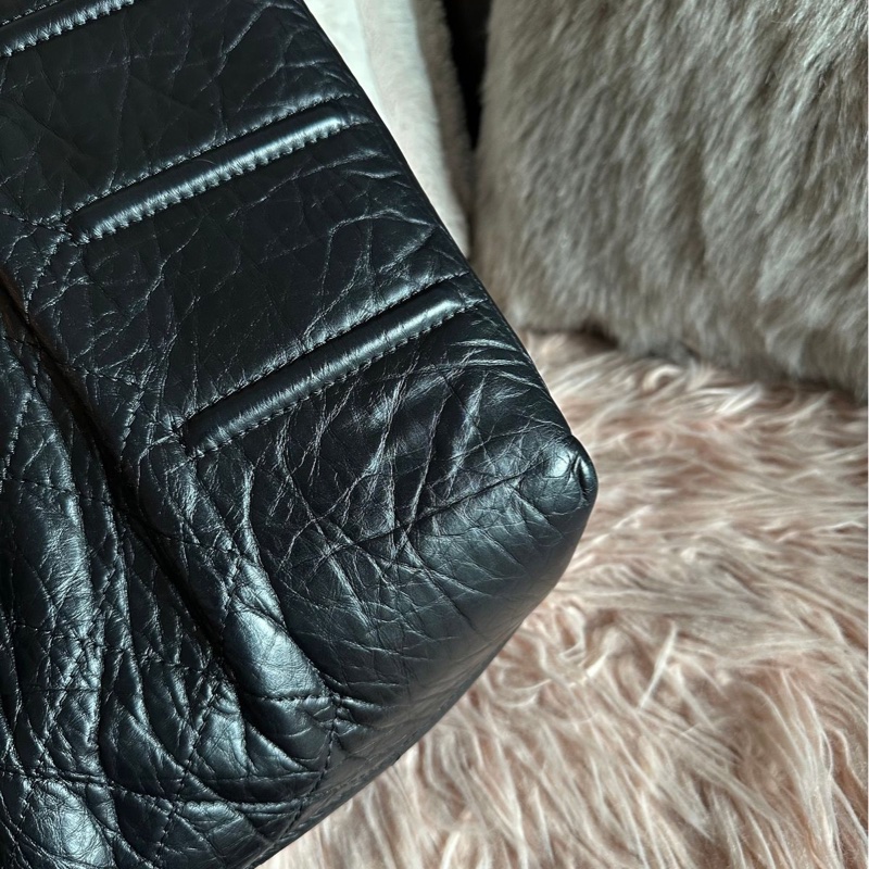 香奈兒黑色皮革鏈條托特包 多容量 鏈條包 肩背包 手提包 Chanel Paris-Moscow Black Calfskin Moscow Shopping small Tote chain bag-13