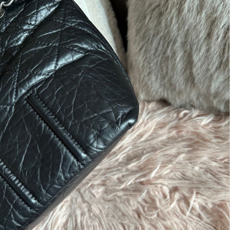 香奈兒黑色皮革鏈條托特包 多容量 鏈條包 肩背包 手提包 Chanel Paris-Moscow Black Calfskin Moscow Shopping small Tote chain bag-14