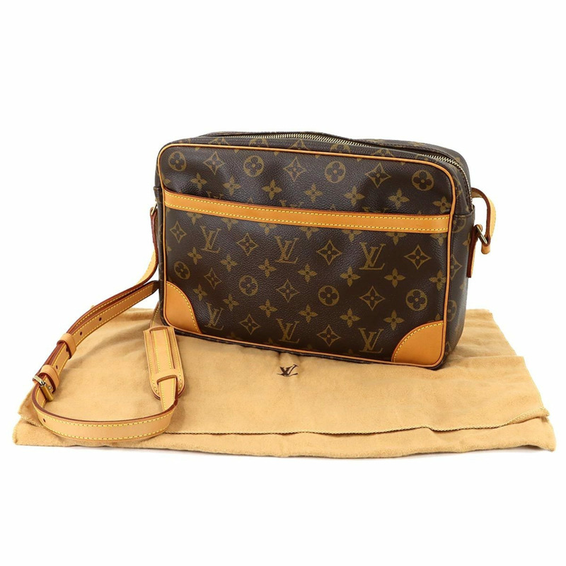 路易威登 Monogram Trocadero 30 肩手提包，棕色，M51272，金色五金。-0