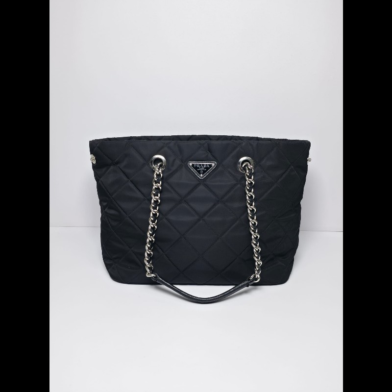 Prada 黑色Tessuto Impuntu Tote Bag(可單肩/斜背)-1