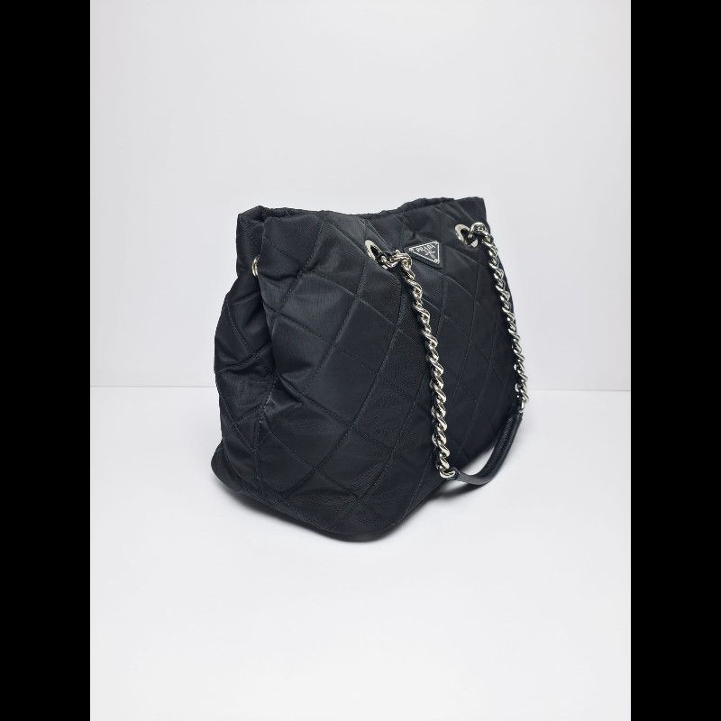 Prada 黑色Tessuto Impuntu Tote Bag(可單肩/斜背)-4