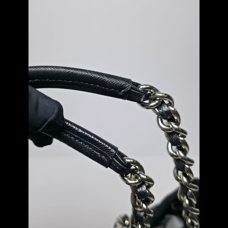 Prada 黑色Tessuto Impuntu Tote Bag(可單肩/斜背)-16
