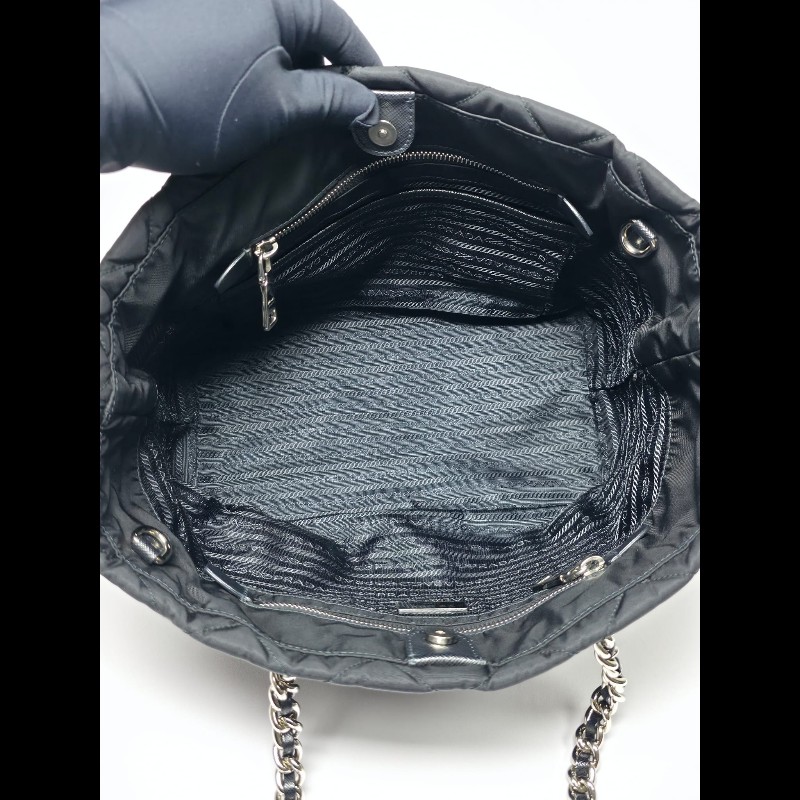 Prada 黑色Tessuto Impuntu Tote Bag(可單肩/斜背)-20