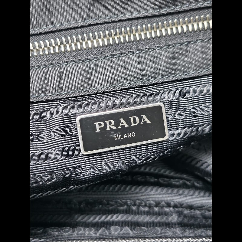 Prada 黑色Tessuto Impuntu Tote Bag(可單肩/斜背)-25