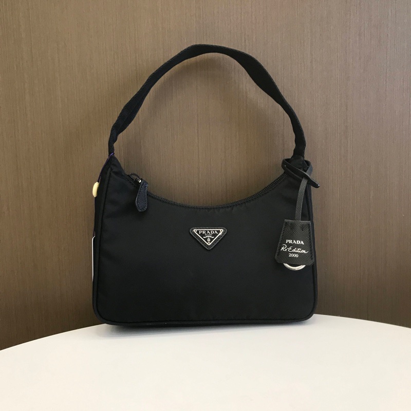 PRADA普拉達hobo 黑色 腋下包手提單肩包-2