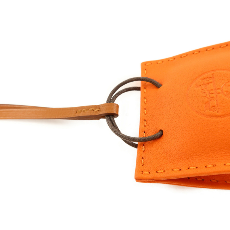 HERMES Milo皮革/Swift皮革Sac Orange Bag Charm掛飾Orange-3