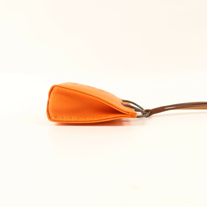 HERMES Milo皮革/Swift皮革Sac Orange Bag Charm掛飾Orange-4