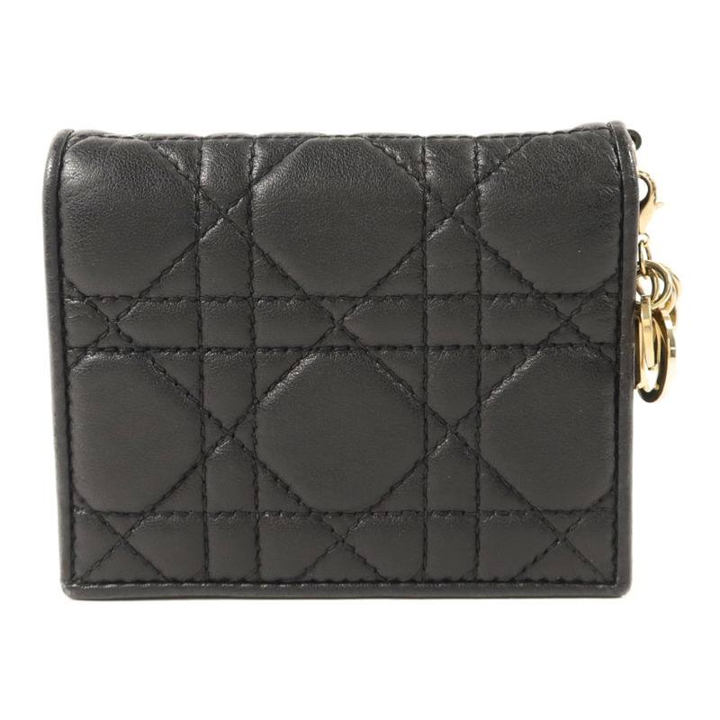 Dior 羊皮皮革Mini Lady Dior Gardenia Wallet金扣錢包-1