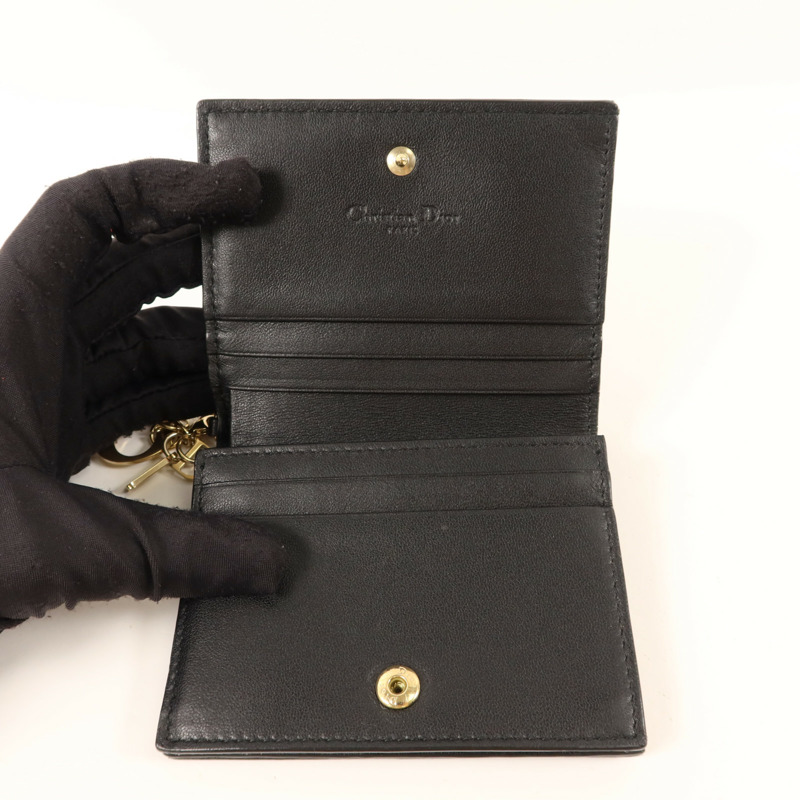 Dior 羊皮皮革Mini Lady Dior Gardenia Wallet金扣錢包-4