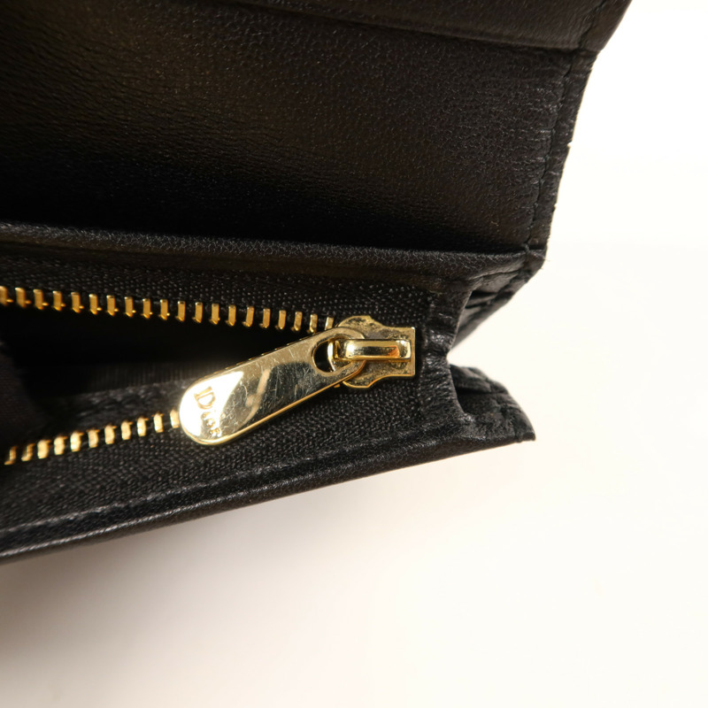 Dior 羊皮皮革Mini Lady Dior Gardenia Wallet金扣錢包-9