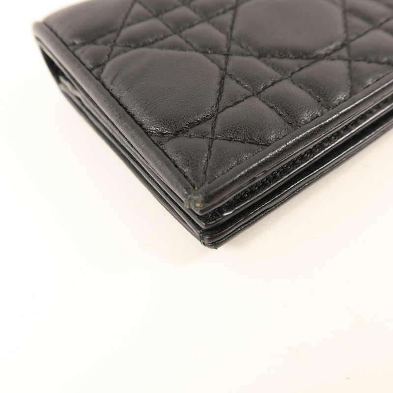 Dior 羊皮皮革Mini Lady Dior Gardenia Wallet金扣錢包-14