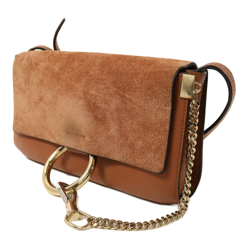 Chloe 麂皮皮革/牛皮皮革Shoulder Bag肩背袋-2