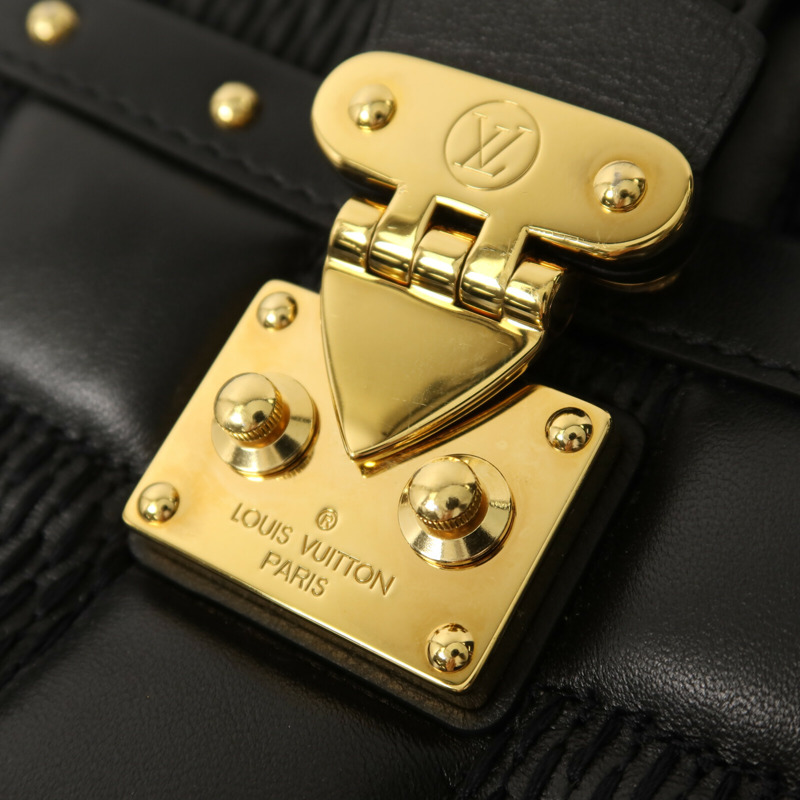 LOUIS VUITTON 羊皮皮革Troca PM金扣鏈帶手挽肩背兩用袋-9