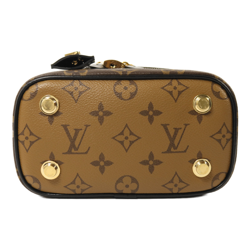 LOUIS VUITTON Monogram Reverse Vanity PM金扣鏈帶手挽肩背兩用袋-3
