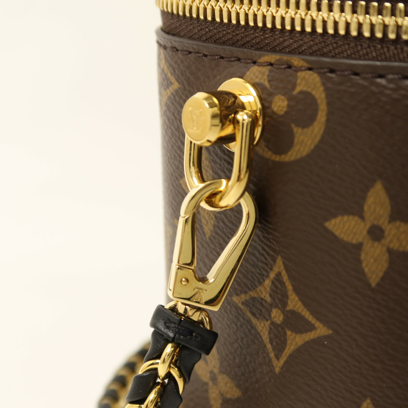 LOUIS VUITTON Monogram Reverse Vanity PM金扣鏈帶手挽肩背兩用袋-8