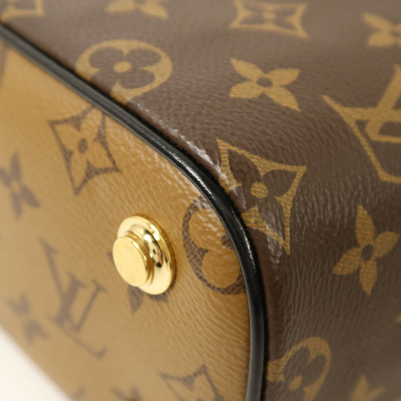 LOUIS VUITTON Monogram Reverse Vanity PM金扣鏈帶手挽肩背兩用袋-11