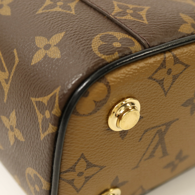 LOUIS VUITTON Monogram Reverse Vanity PM金扣鏈帶手挽肩背兩用袋-12