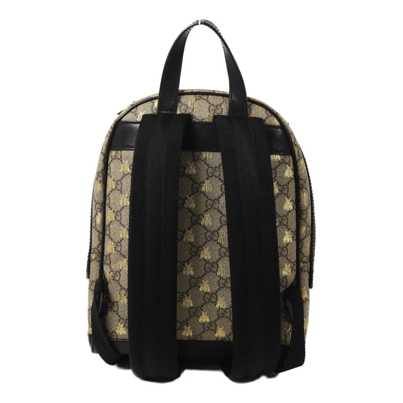 GUCCI 塗層帆布GG Supreme Backpack金扣背包-1